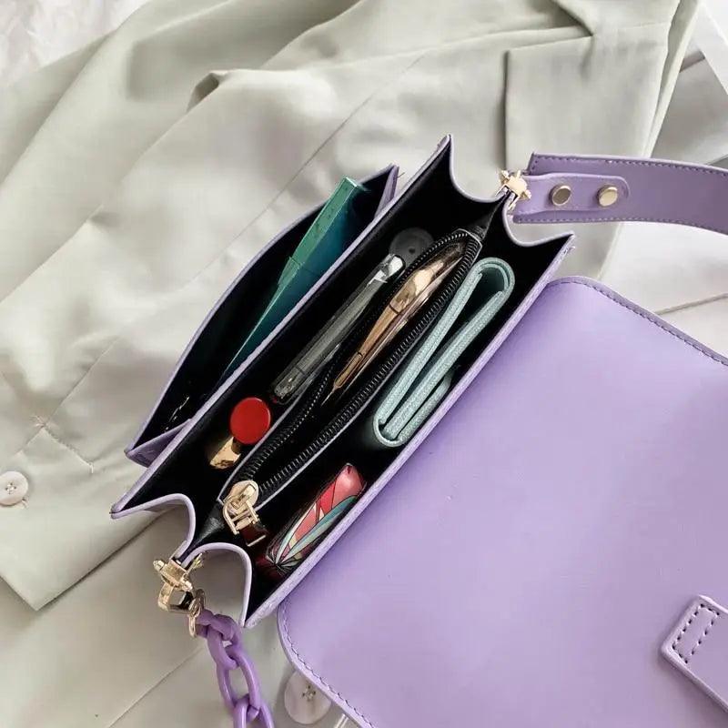 Sacs à main tendance en cuir PU avec rabat pour femmes, mini sac à bandoulière pour femmes, sac à bandoulière à la mode avec couvercle