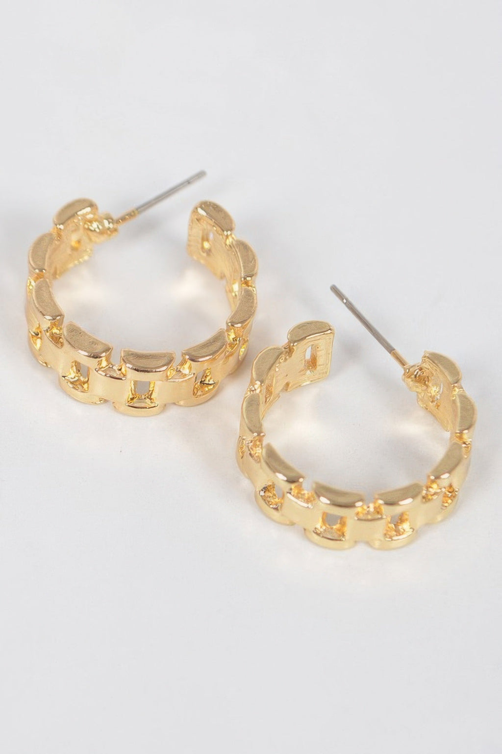 Boucles d'oreilles créoles chaîne