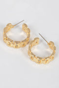 Boucles d'oreilles créoles chaîne