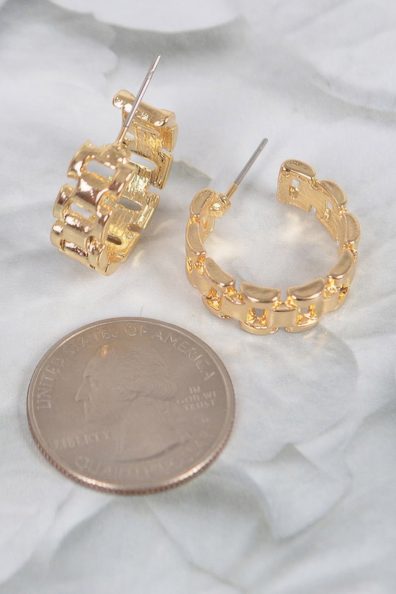 Boucles d'oreilles créoles chaîne