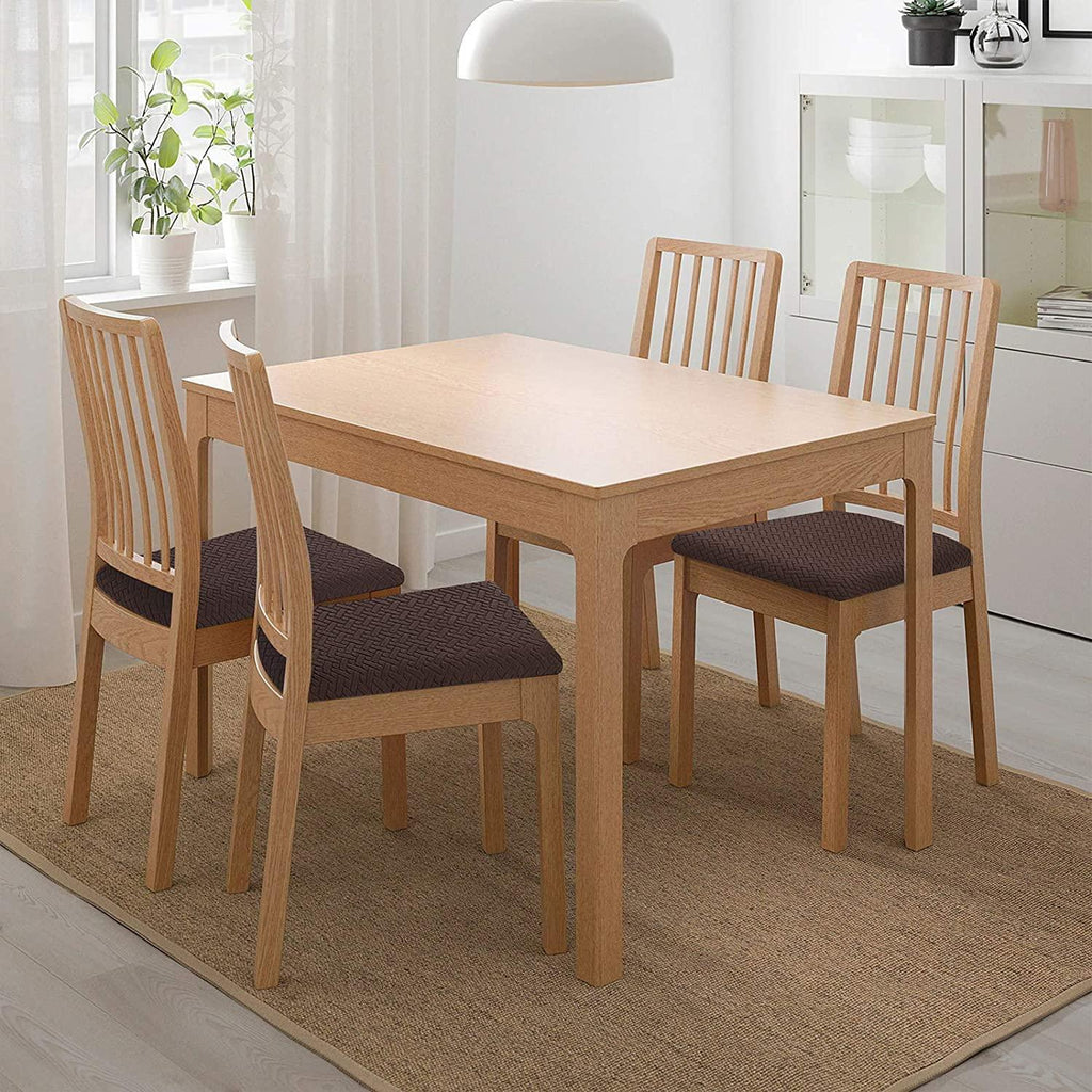 Housses de siège de chaise de salle à manger amovibles, lavables, anti-poussière, housse de siège de chaise de salle à manger amovible et housses de chaise de salle à manger extensibles pour chaises de salle à manger et de cuisine