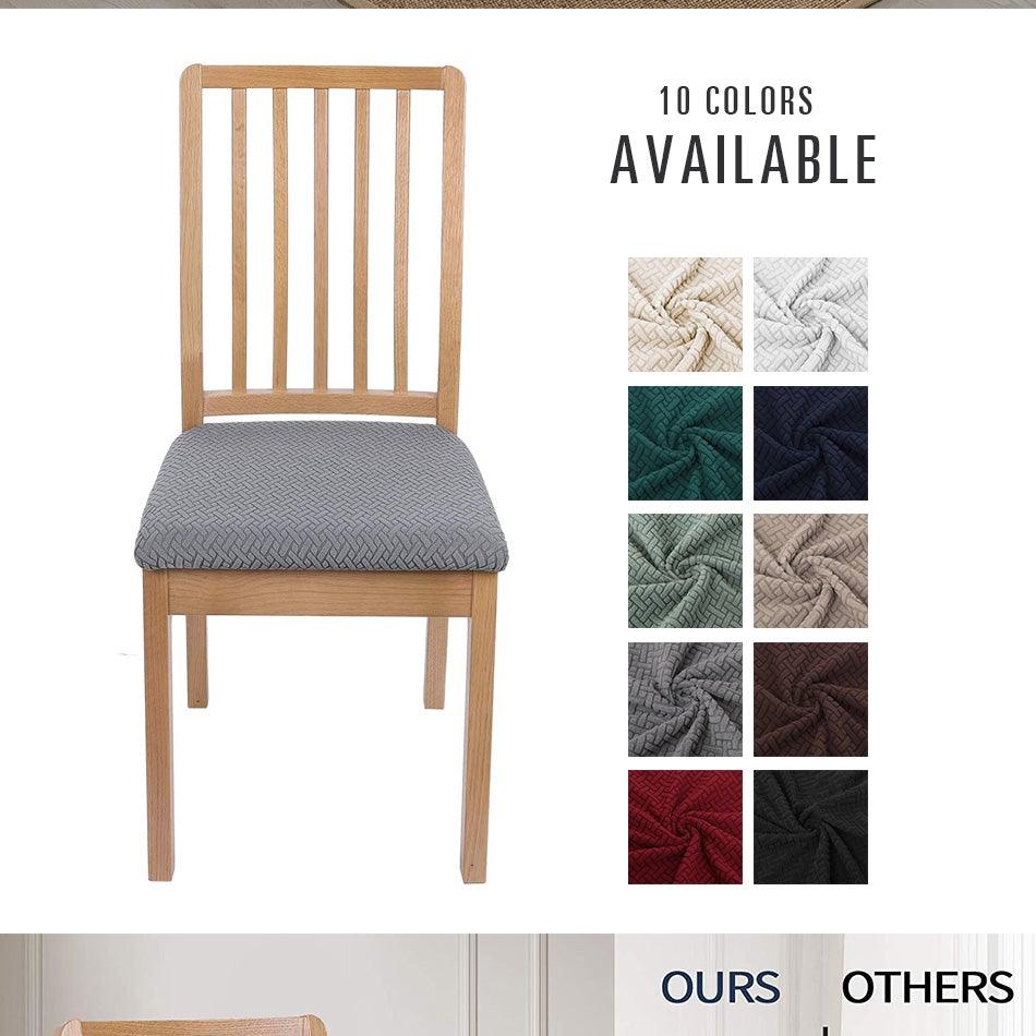 Housses de siège de chaise de salle à manger amovibles, lavables, anti-poussière, housse de siège de chaise de salle à manger amovible et housses de chaise de salle à manger extensibles pour chaises de salle à manger et de cuisine