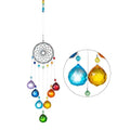 Carillon éolien en lustre avec revêtement AB, prismes en cristal, capteur de soleil suspendu, attrape-arc-en-ciel, prismes en boule de cristal, pendentif pour rideaux de fenêtre, décoration intérieure, cadeaux pour jardin, patio, cour.