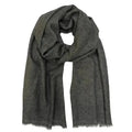 Écharpe en cachemire tissée à la main, coloris anthracite