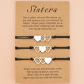 Bracelets d'amitié avec breloques pour sœurs et meilleures amies avec carte, bracelets cœur assortis pour la distance, cadeau d'amitié pour sœurs, meilleures amies, meilleures amies, filles, femmes, bracelet assorti pour femmes, bijoux