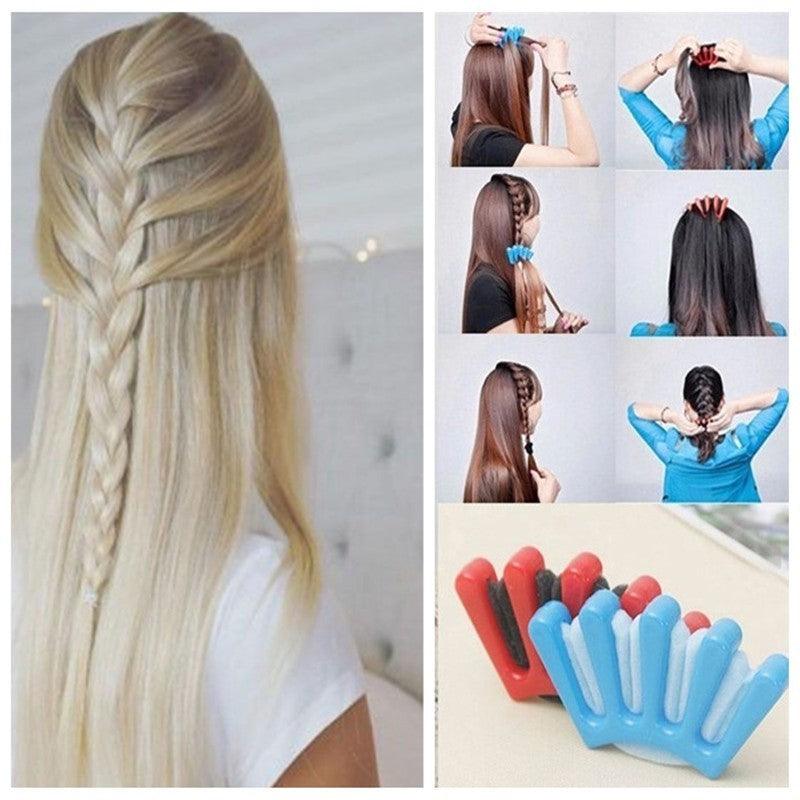 Charmant style français 1 pièce femmes filles éponge tresseuse de cheveux tresse outil de tressage de cheveux outils de coiffure petits et faciles à transporter accessoires pour cheveux