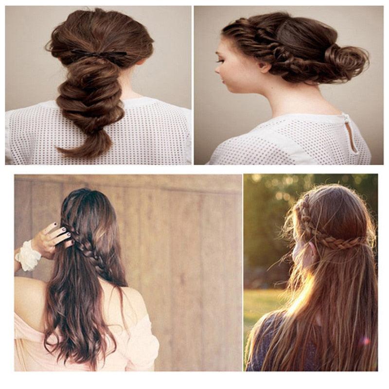 Charmant style français 1 pièce femmes filles éponge tresseuse de cheveux tresse outil de tressage de cheveux outils de coiffure petits et faciles à transporter accessoires pour cheveux