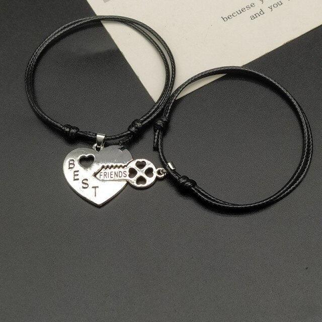Joli bracelet d'amitié arc-en-ciel ajustable pour couple, ensemble de 2 bracelets d'amitié assortis, bracelets nuage arc-en-ciel élastiques pour meilleurs amis, cadeaux de Noël et d'anniversaire
