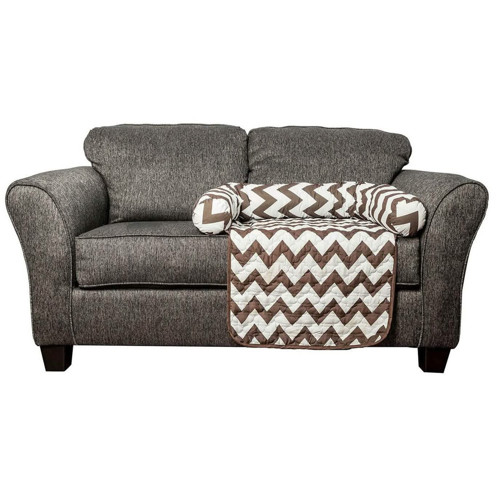 Housse de protection réversible matelassée à motif chevron pour chaise et animaux – Tailles variées