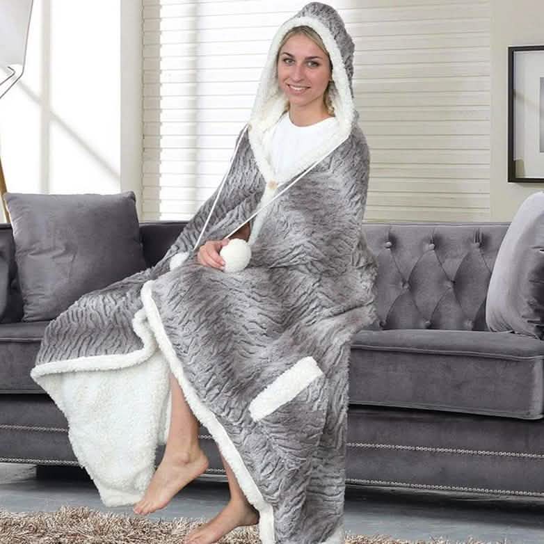 Robe à capuche Chic Home doublée Sherpa