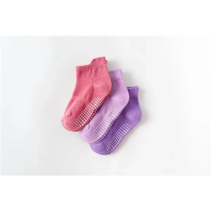 Chaussettes antidérapantes en coton pour enfants, 6 paires/ensemble, chaussettes antidérapantes en caoutchouc pour garçons et filles, avec picots, pour enfants de 0 à 6 ans