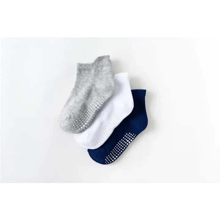 Chaussettes antidérapantes en coton pour enfants, 6 paires/ensemble, chaussettes antidérapantes en caoutchouc pour garçons et filles, avec picots, pour enfants de 0 à 6 ans