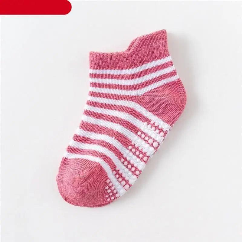 Chaussettes antidérapantes en coton pour enfants, 6 paires/ensemble, chaussettes antidérapantes en caoutchouc pour garçons et filles, avec picots, pour enfants de 0 à 6 ans