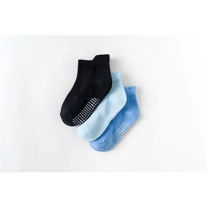 Chaussettes antidérapantes en coton pour enfants, 6 paires/ensemble, chaussettes antidérapantes en caoutchouc pour garçons et filles, avec picots, pour enfants de 0 à 6 ans
