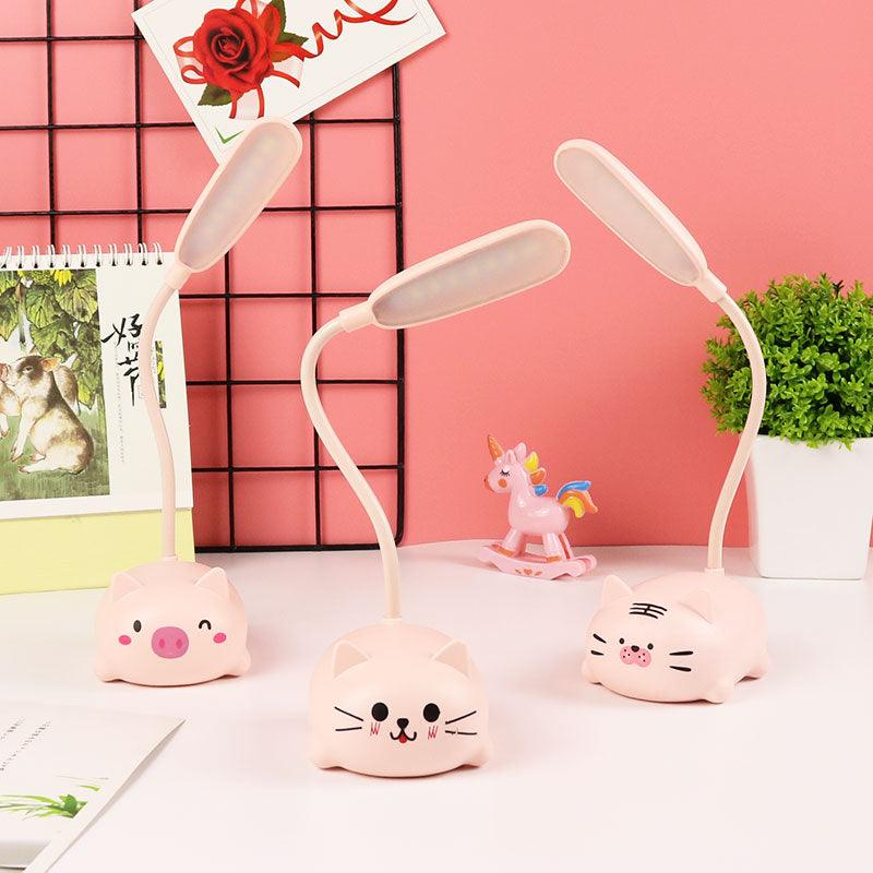 Lampe de Bureau Enfant LED Lampe de Chevet Flexible Flexo Équilibrée Col de Cygne Iluminaria de Dessin pour Étude Décoration Chambre Mignonne Ours Lampes d'Étude Mignonnes pour Décoration de Chambre