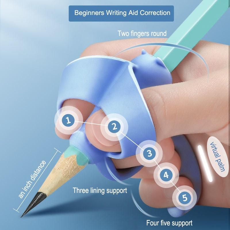 Porte-stylo de Posture d'écriture pour Enfants, Porte-crayon en Silicone Souple pour Enfants, Aide à l'apprentissage, Correcteur de Posture de Poignée, Cadeau de Papeterie, Outil de Correction d'aide à l'écriture pour Enfants