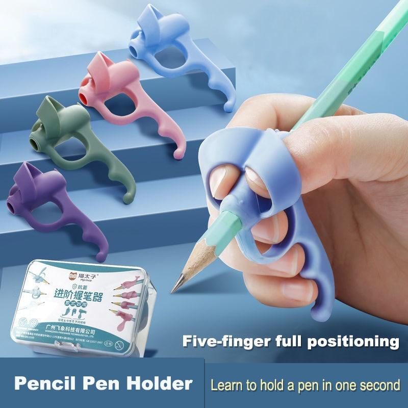 Porte-stylo de Posture d'écriture pour Enfants, Porte-crayon en Silicone Souple pour Enfants, Aide à l'apprentissage, Correcteur de Posture de Poignée, Cadeau de Papeterie, Outil de Correction d'aide à l'écriture pour Enfants