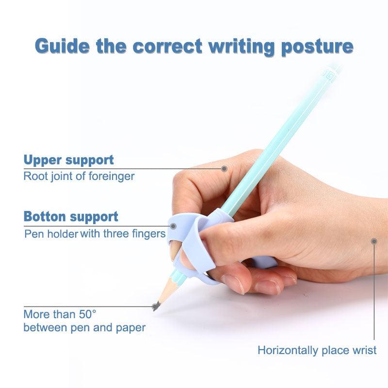 Porte-stylo de Posture d'écriture pour Enfants, Porte-crayon en Silicone Souple pour Enfants, Aide à l'apprentissage, Correcteur de Posture de Poignée, Cadeau de Papeterie, Outil de Correction d'aide à l'écriture pour Enfants