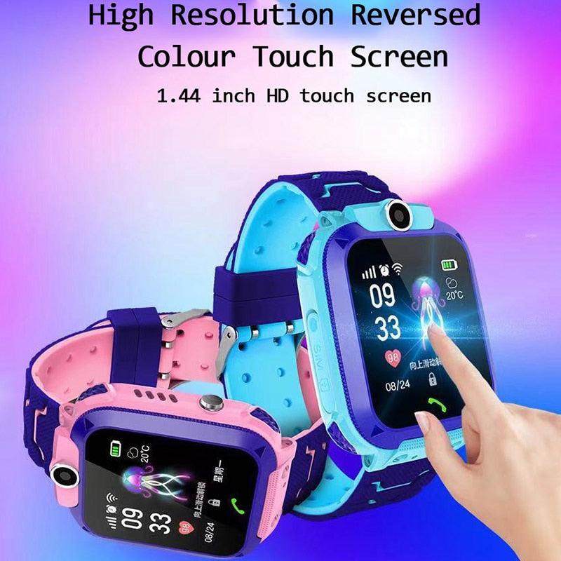 Montre connectée pour enfants, montre-téléphone pour garçons et filles avec carte SIM, photo, étanche, traqueur, écran tactile HD, jeux, réveil, appareil photo, montre-bracelet numérique, cadeaux de Noël et d'anniversaire