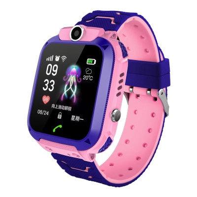 Montre connectée pour enfants, montre-téléphone pour garçons et filles avec carte SIM, photo, étanche, traqueur, écran tactile HD, jeux, réveil, appareil photo, montre-bracelet numérique, cadeaux de Noël et d'anniversaire
