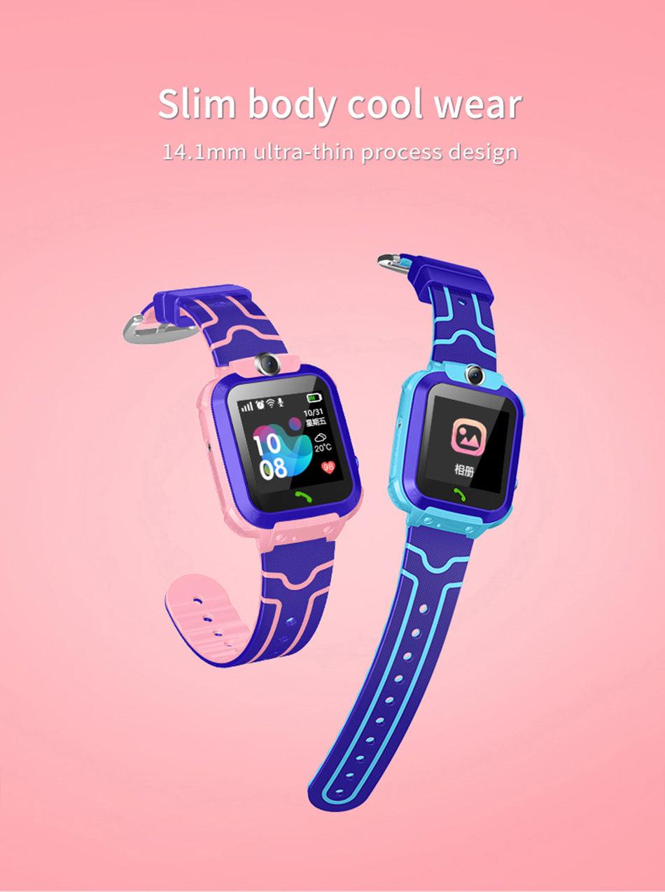 Montre connectée pour enfants, montre-téléphone pour garçons et filles avec carte SIM, photo, étanche, traqueur, écran tactile HD, jeux, réveil, appareil photo, montre-bracelet numérique, cadeaux de Noël et d'anniversaire