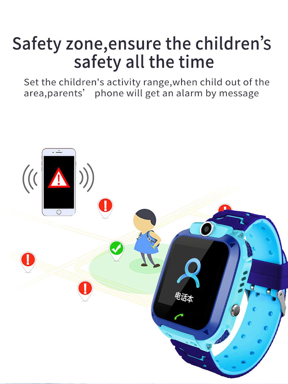 Montre connectée pour enfants, montre-téléphone pour garçons et filles avec carte SIM, photo, étanche, traqueur, écran tactile HD, jeux, réveil, appareil photo, montre-bracelet numérique, cadeaux de Noël et d'anniversaire