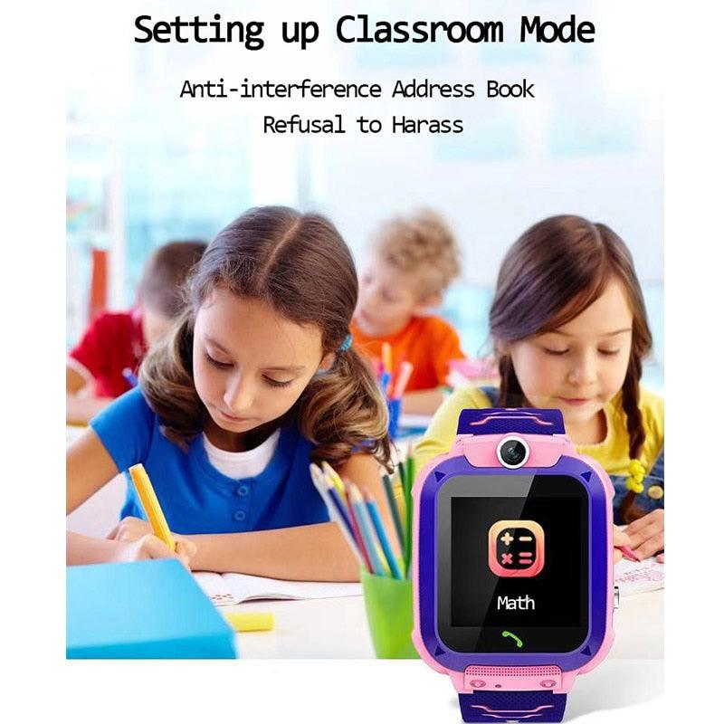 Montre connectée pour enfants, montre-téléphone pour garçons et filles avec carte SIM, photo, étanche, traqueur, écran tactile HD, jeux, réveil, appareil photo, montre-bracelet numérique, cadeaux de Noël et d'anniversaire