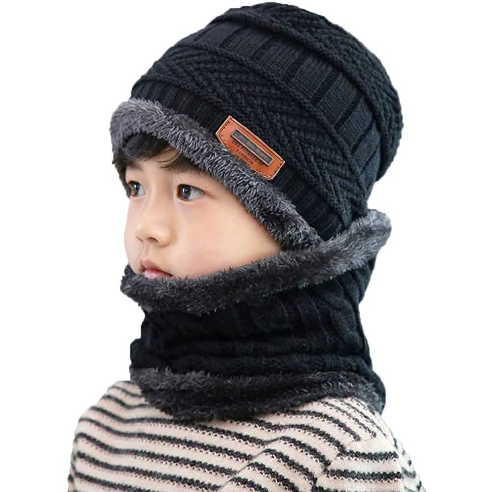 Ensemble Bonnet et Écharpe Hiver pour Enfants