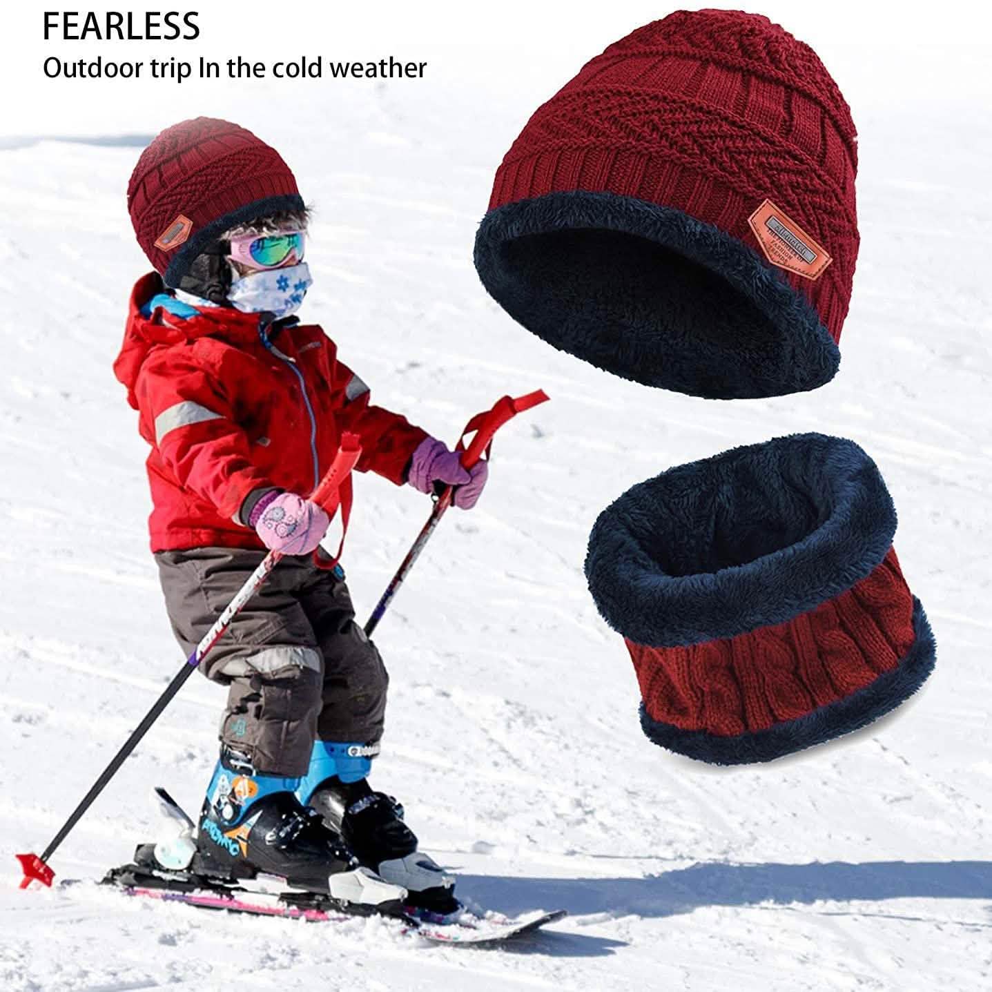 Ensemble Bonnet et Écharpe Hiver pour Enfants