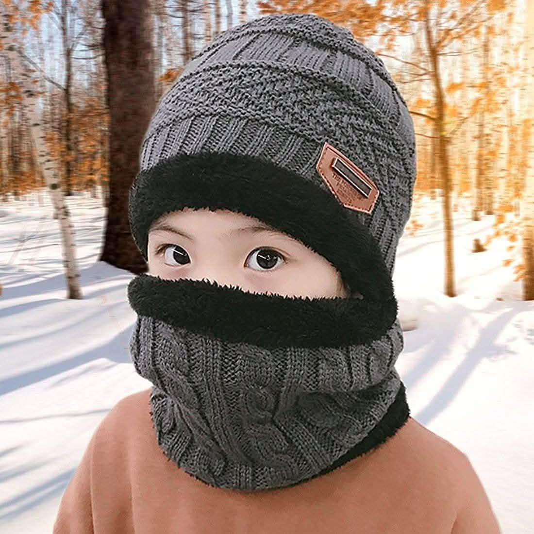 Ensemble Bonnet et Écharpe Hiver pour Enfants