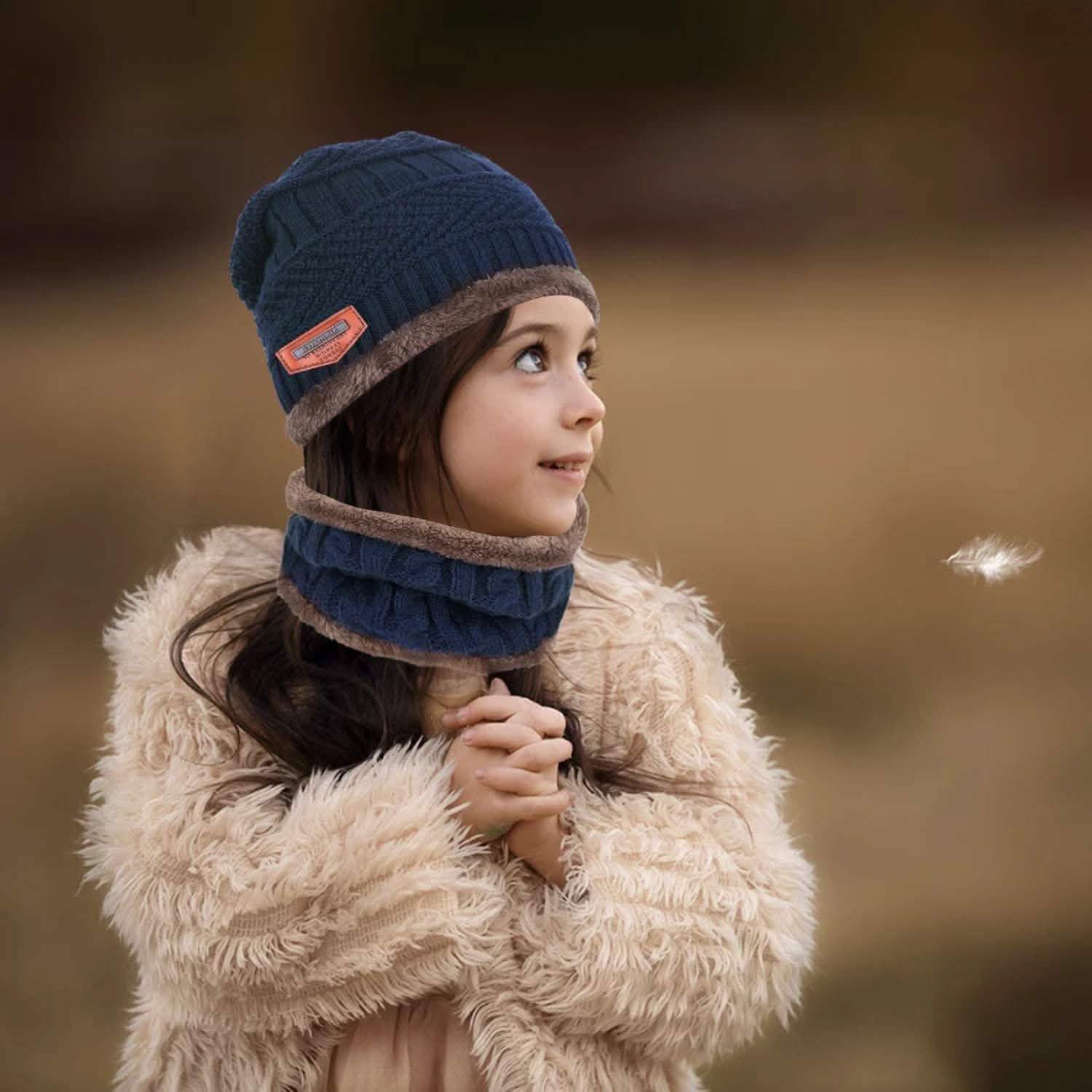 Ensemble Bonnet et Écharpe Hiver pour Enfants