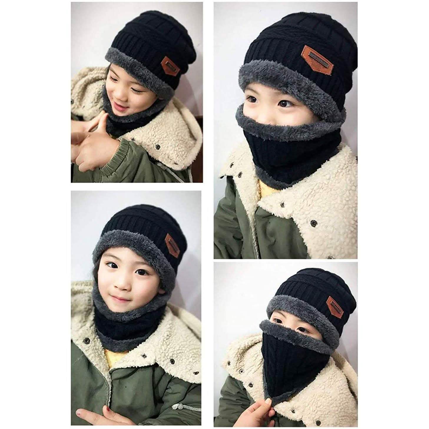Ensemble Bonnet et Écharpe Hiver pour Enfants