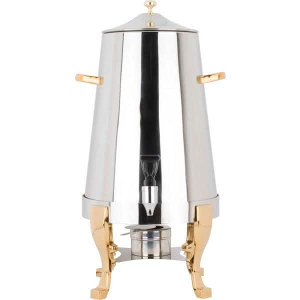 Urne à café Chafing Dish Choice Deluxe en acier inoxydable 80 tasses avec accents dorés
