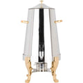 Urne à café Chafing Dish Choice Deluxe en acier inoxydable 80 tasses avec accents dorés