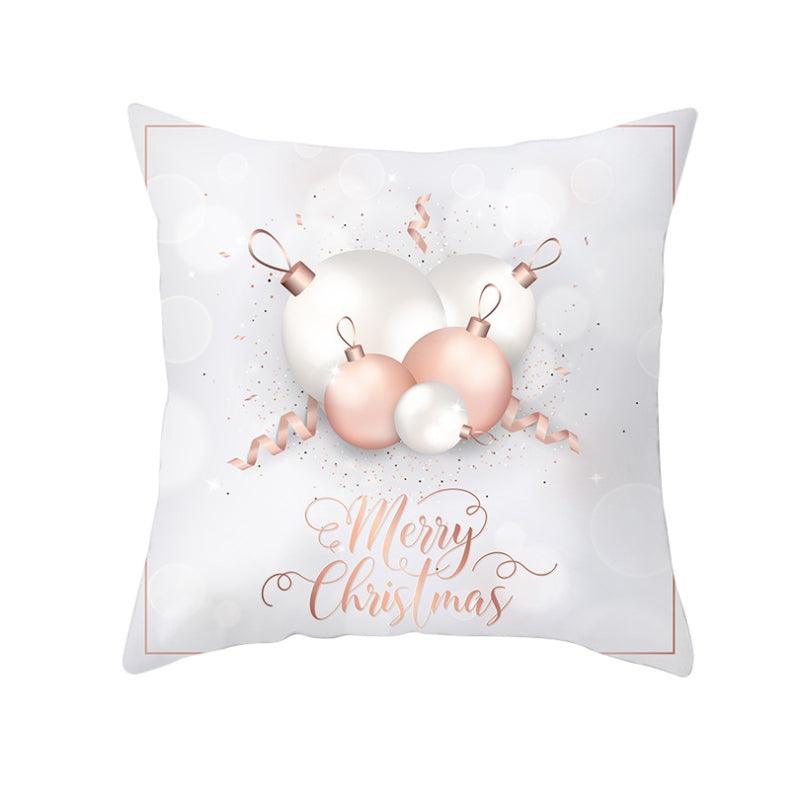 Décorations de Noël Flocon de neige Père Noël Joyeux Noël Housse de coussin Taie d'oreiller Noël Vacances Canapé Oreillers Décorations de Noël rustiques Taie d'oreiller d'hiver pour Salon Maison Bonne Année