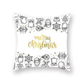 Décorations de Noël Flocon de neige Père Noël Joyeux Noël Housse de coussin Taie d'oreiller Noël Vacances Canapé Oreillers Décorations de Noël rustiques Taie d'oreiller d'hiver pour Salon Maison Bonne Année