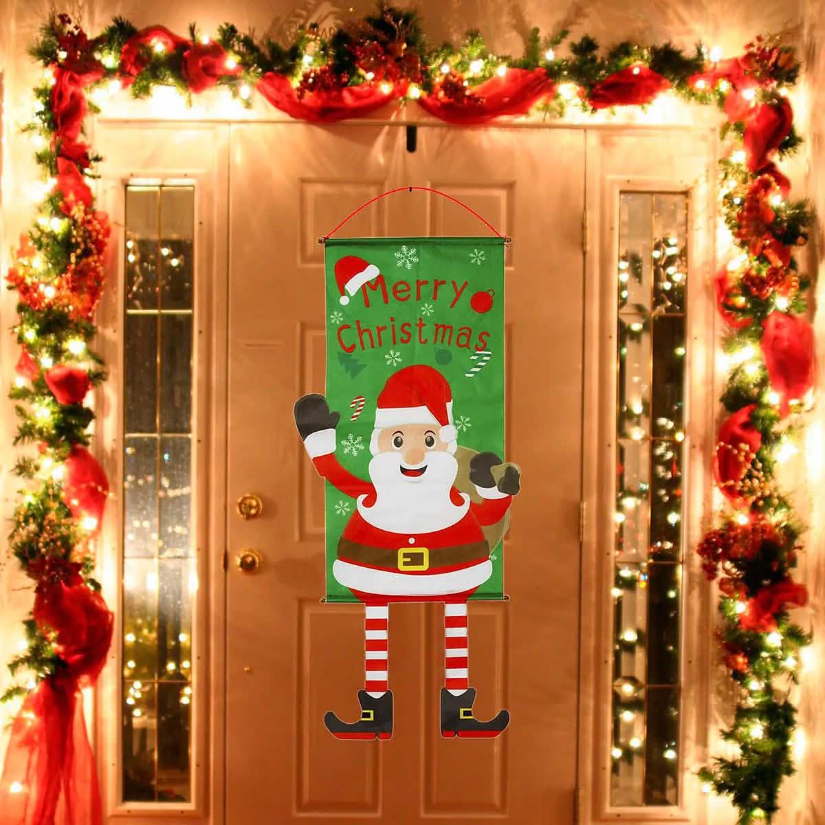 Décoration de porte de Noël à suspendre