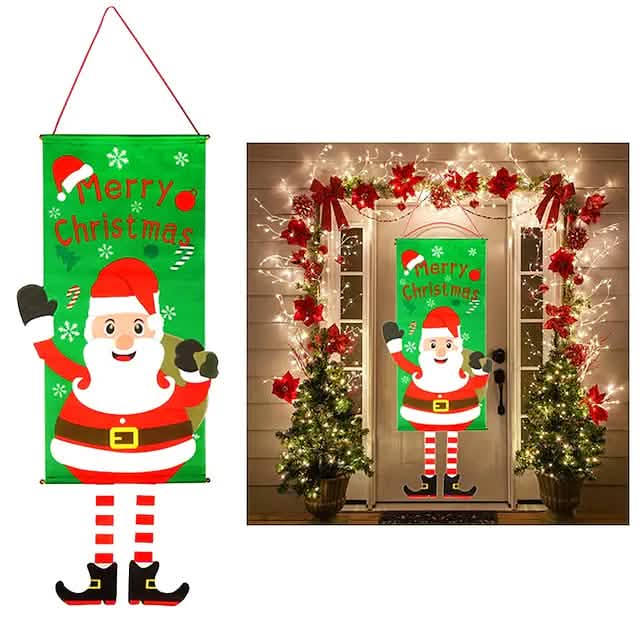 Décoration de porte de Noël à suspendre