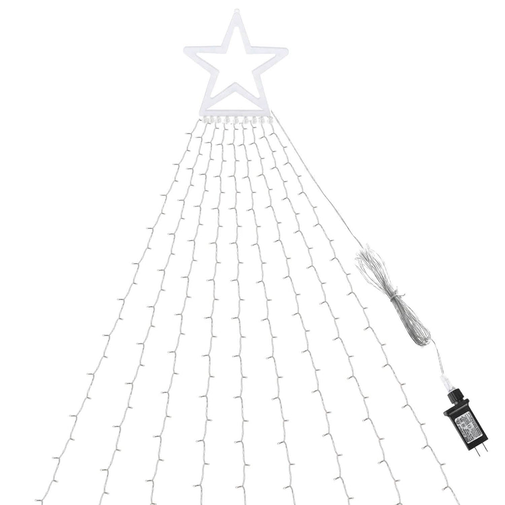 Guirlande lumineuse de Noël cascade avec étoile de cime