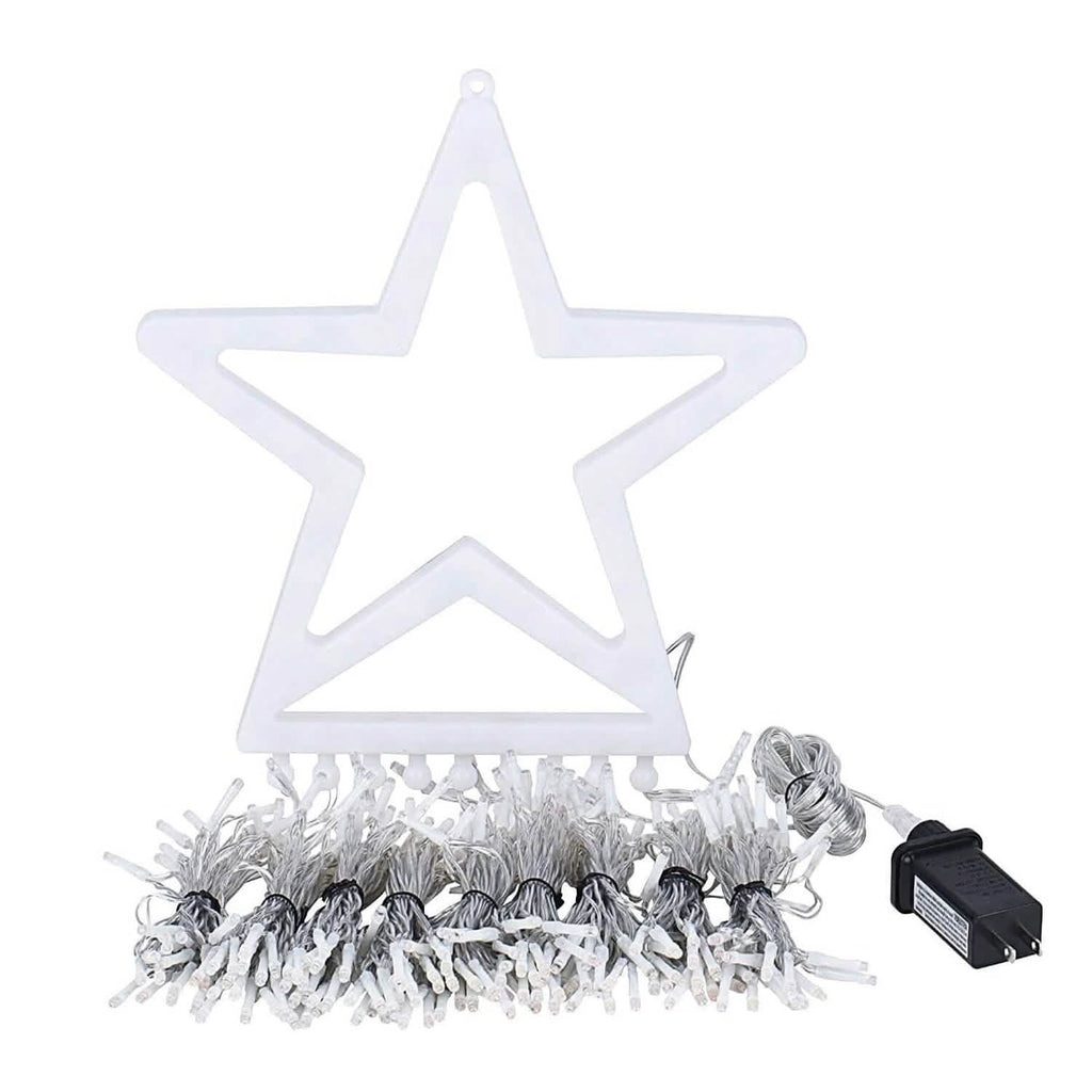 Guirlande lumineuse de Noël cascade avec étoile de cime