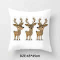 Housse de Coussin de Noël Arbre Père Noël Housse de Coussin Décorative Père Noël Noël Taie d'Oreiller Décorative en Coton Lin Carrée Housse de Coussin