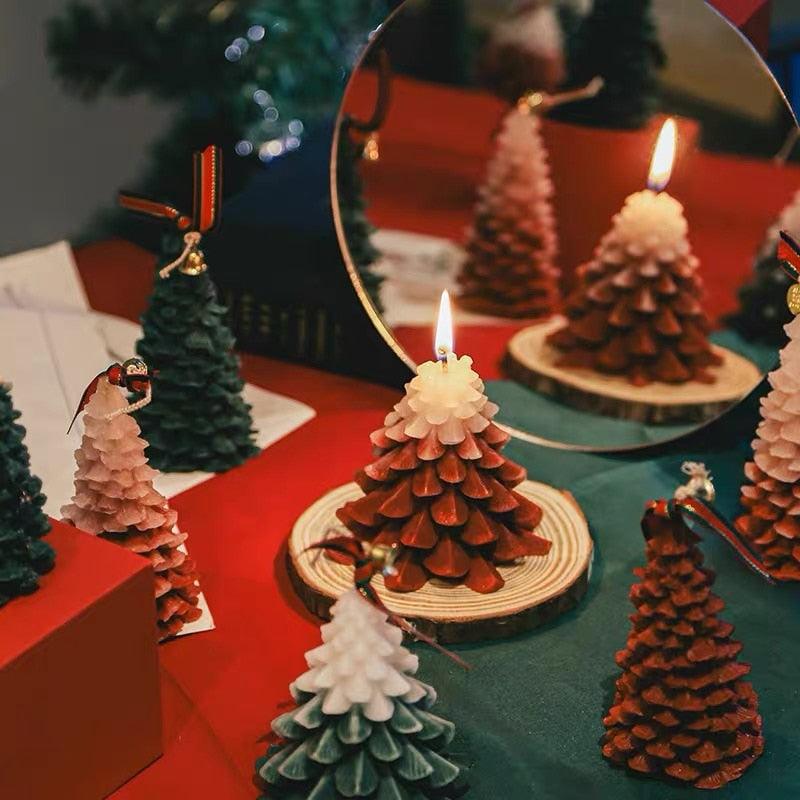 Bougies pommes de pin de Noël Bougies pommes de pin Bougies en forme de sapin de Noël Bougies parfumées de Noël Décoration de Noël Bougie parfumée pour sapin de Noël Cadeaux créatifs pour la maison