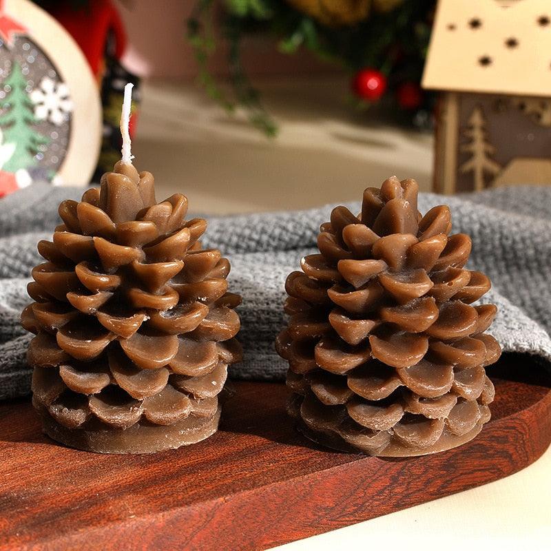 Bougies pommes de pin de Noël Bougies pommes de pin Bougies en forme de sapin de Noël Bougies parfumées de Noël Décoration de Noël Bougie parfumée pour sapin de Noël Cadeaux créatifs pour la maison