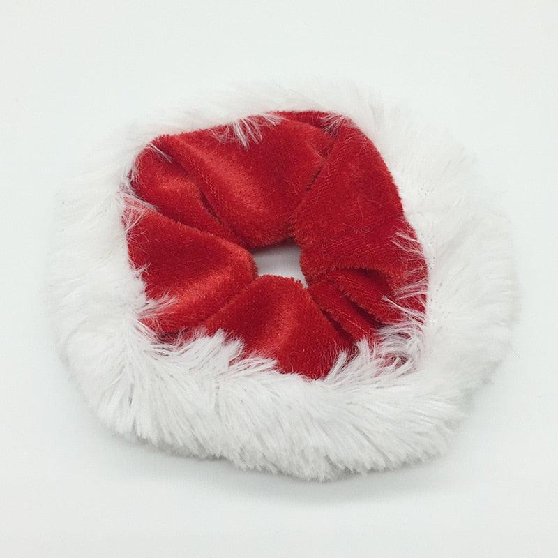 Chouchous de Noël, élastiques à paillettes pour femmes, anneaux à cheveux en velours, élastiques à cheveux, bandeaux, attaches pour queue de cheval, accessoires pour femmes