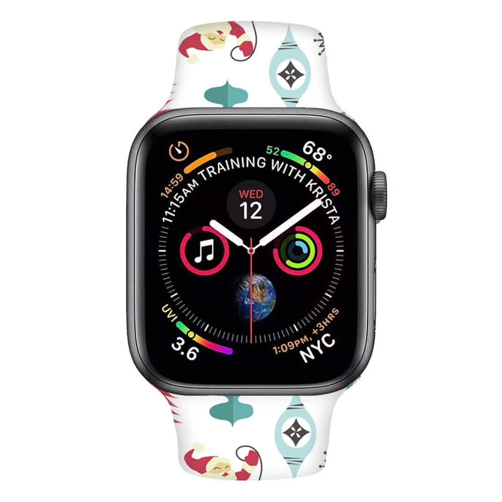 Bracelets de Noël en silicone pour Apple Watch
