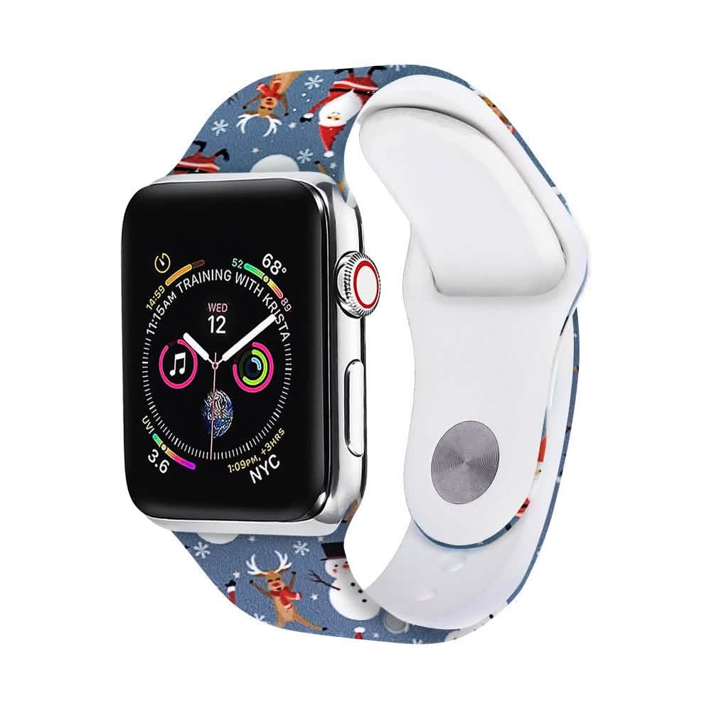 Bracelets de Noël en silicone pour Apple Watch