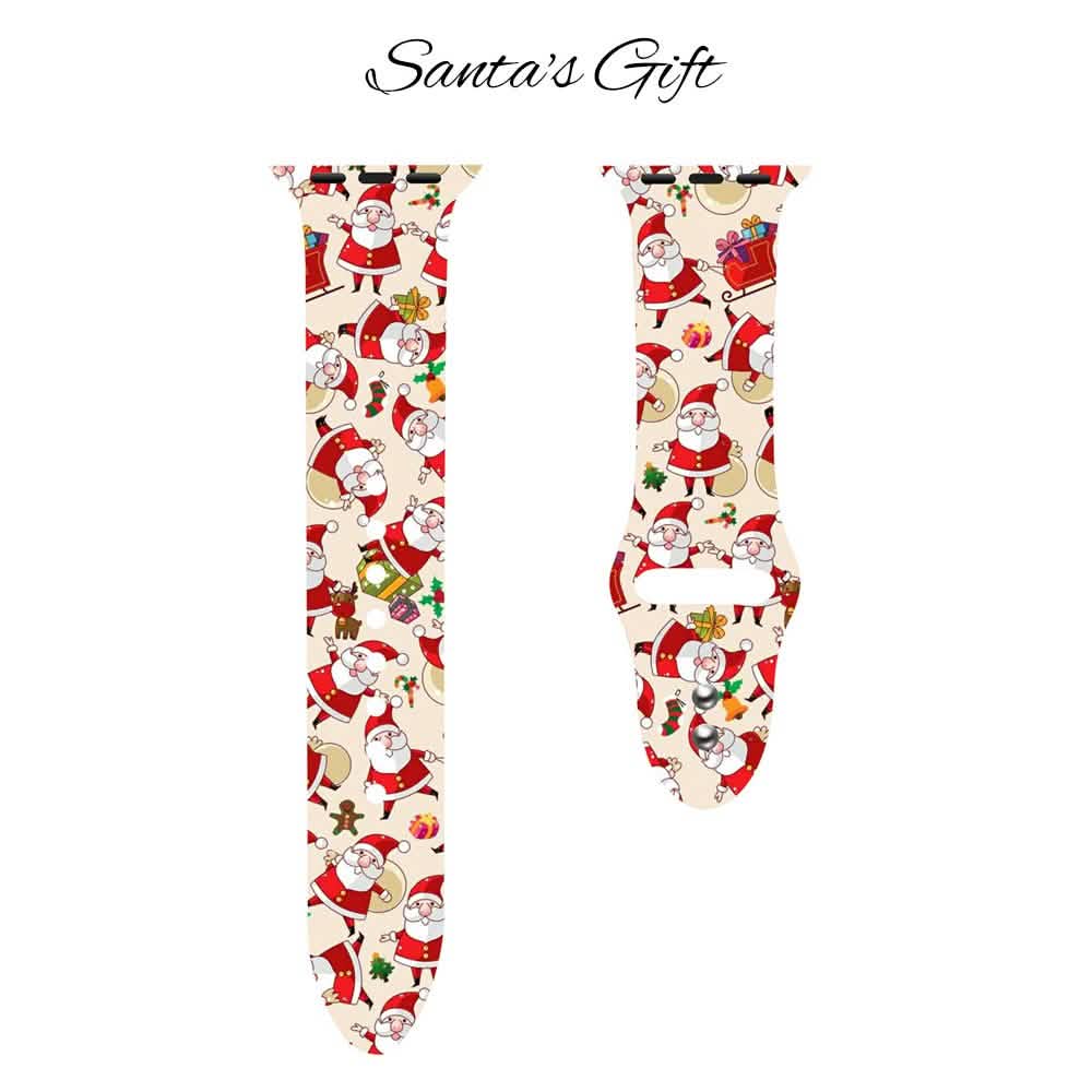 Bracelets de Noël en silicone pour Apple Watch