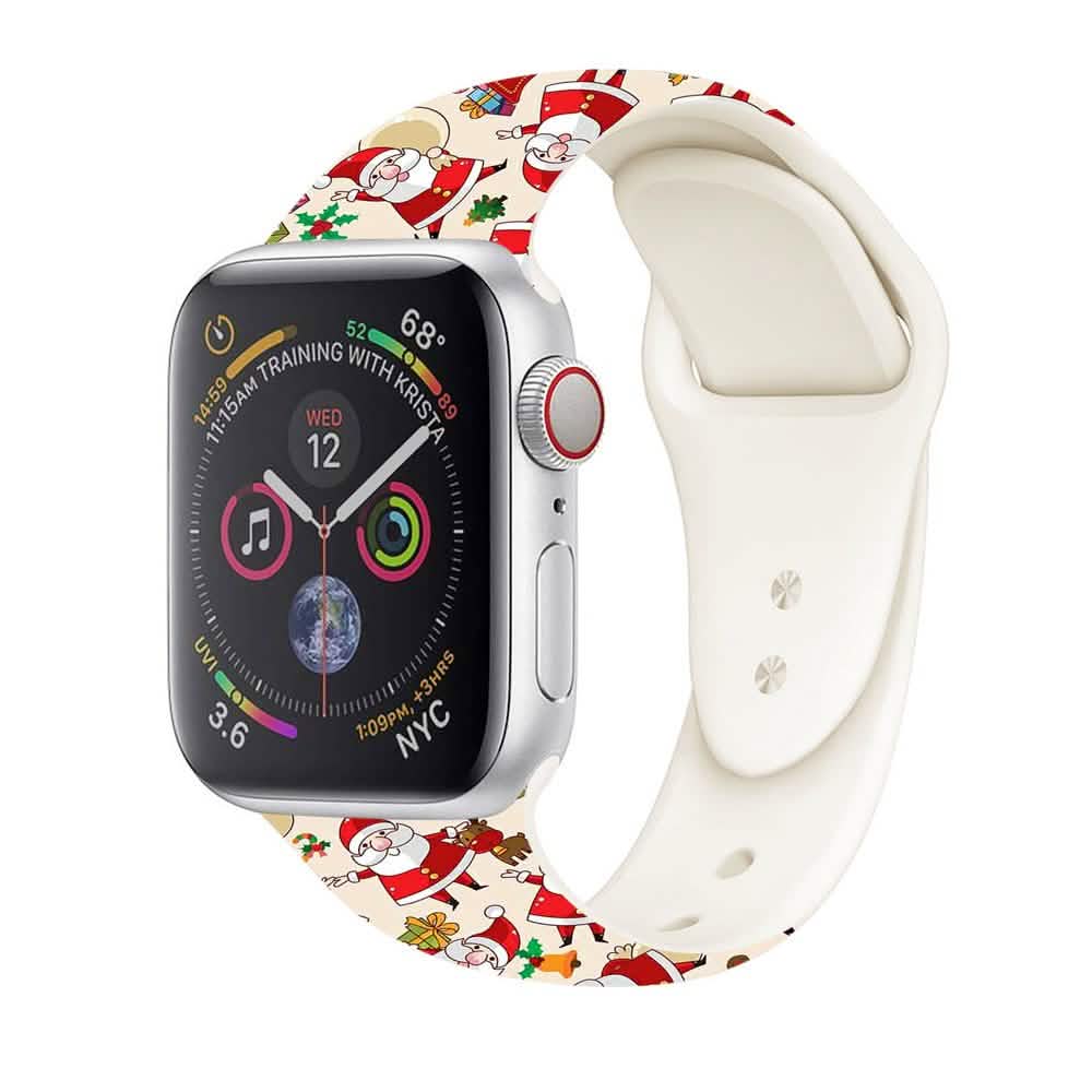 Bracelets de Noël en silicone pour Apple Watch