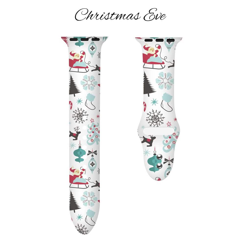 Bracelets de Noël en silicone pour Apple Watch