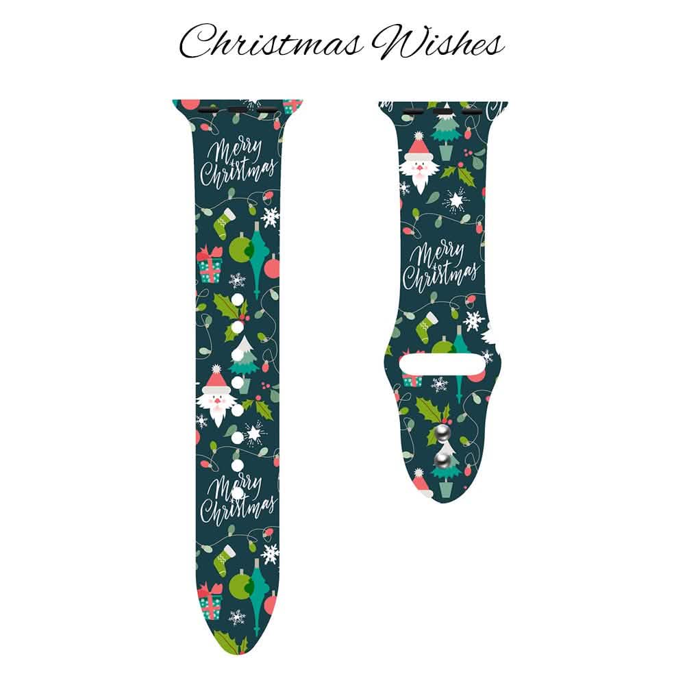 Bracelets de Noël en silicone pour Apple Watch